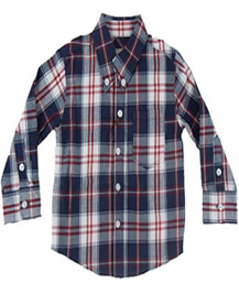 Baby Boy Patterns Plaid Buttoned Shirt by Tom & Drew