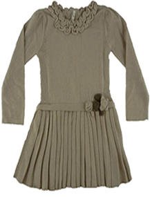 Girl's Light Brown Sweater Dress Outfit by Mayoral