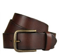 Mens 100% Leather Brown Belt with Jeans