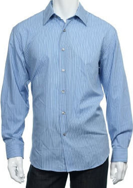 Mens Light Blue Buttoned Shirt by Van Heusen