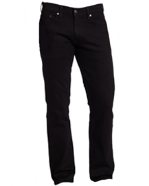 Mens Black Straight Leg Jeans with Zipper by Levis