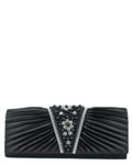 Womens Black Satin Clutch by Scarleton