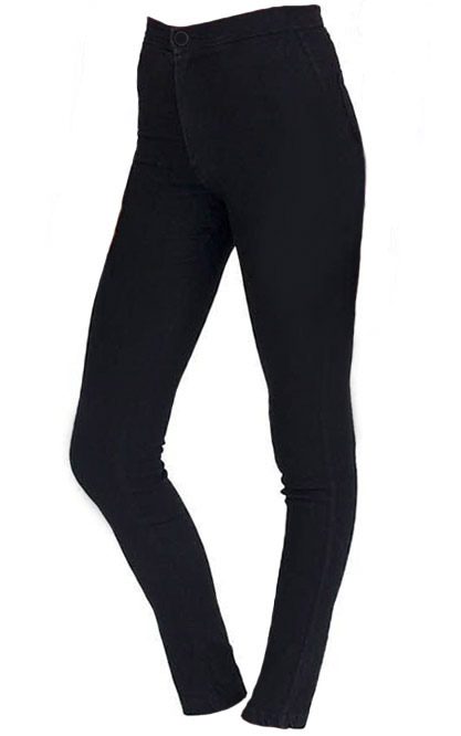 black high waisted jeans flare
