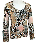 Womens Leopard Fashion Top by Cyrus Knits