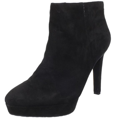 Black Suede Rockport Janae Ankle Bootie with Heels