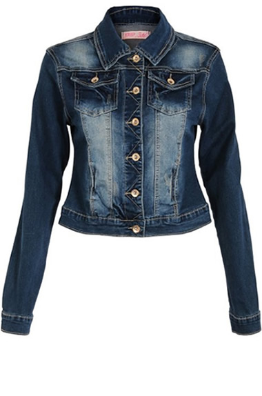 Women's Dark Denim Jean Jacket Outfit Style