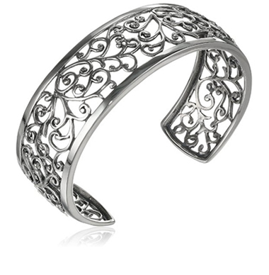 Sterling Silver Filigree Cuff Bracelet