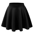 Womens black flared skirt