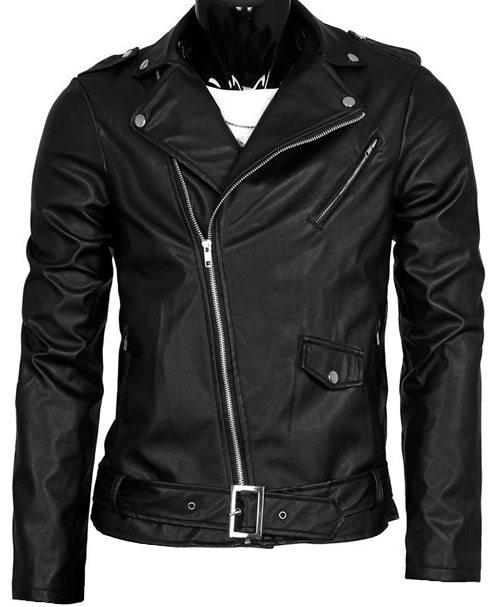 Pin My Style» Cool Mens Black Leather Biker Style Jacket Outfit